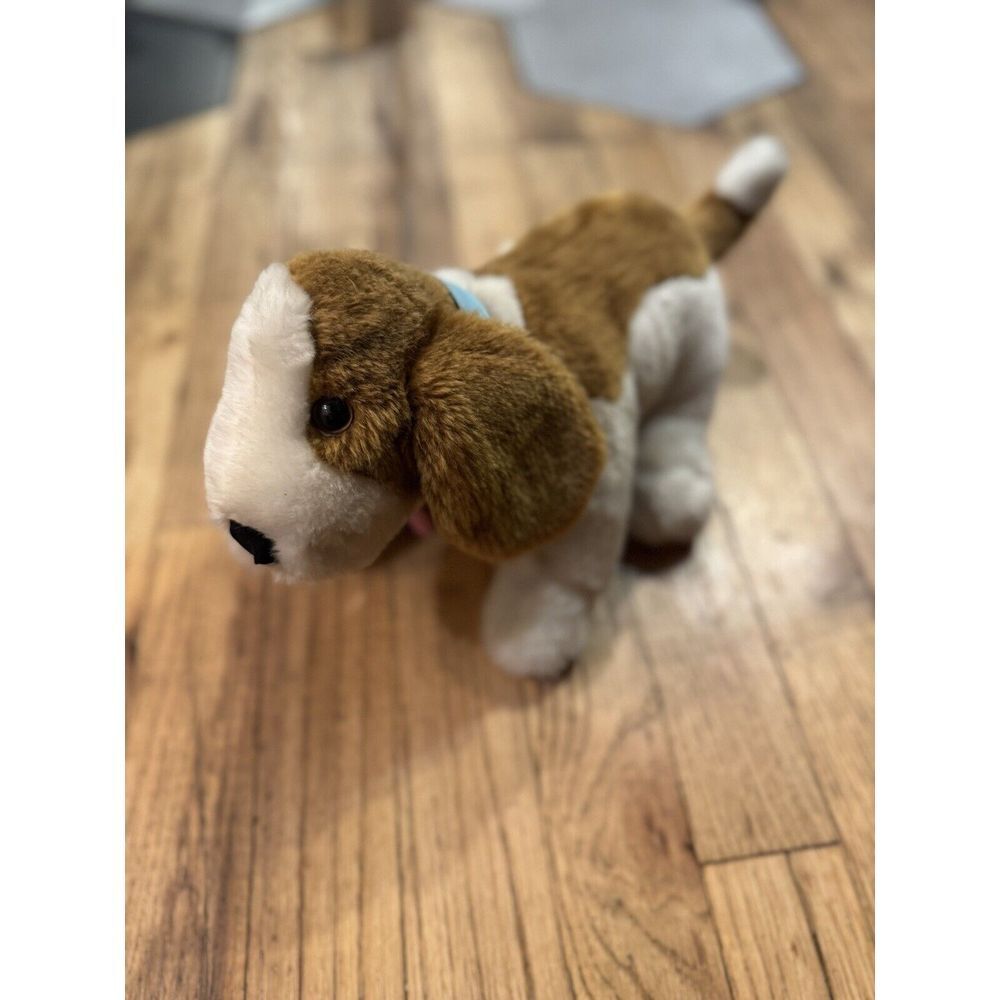 Barbie's Beagle Barking Puppy Dog 13" Plush Stuffed Brown White Mattel Works!